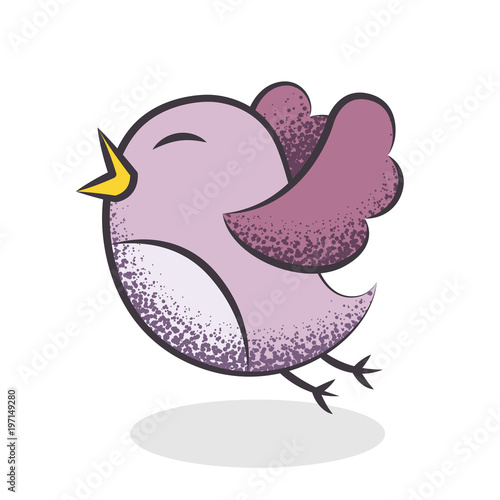 Oiseau dessin rose