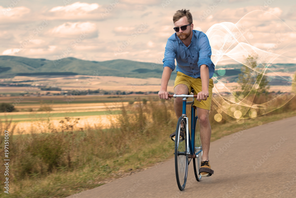 Fototapeta premium Gorgeous rider in the fabulous nature