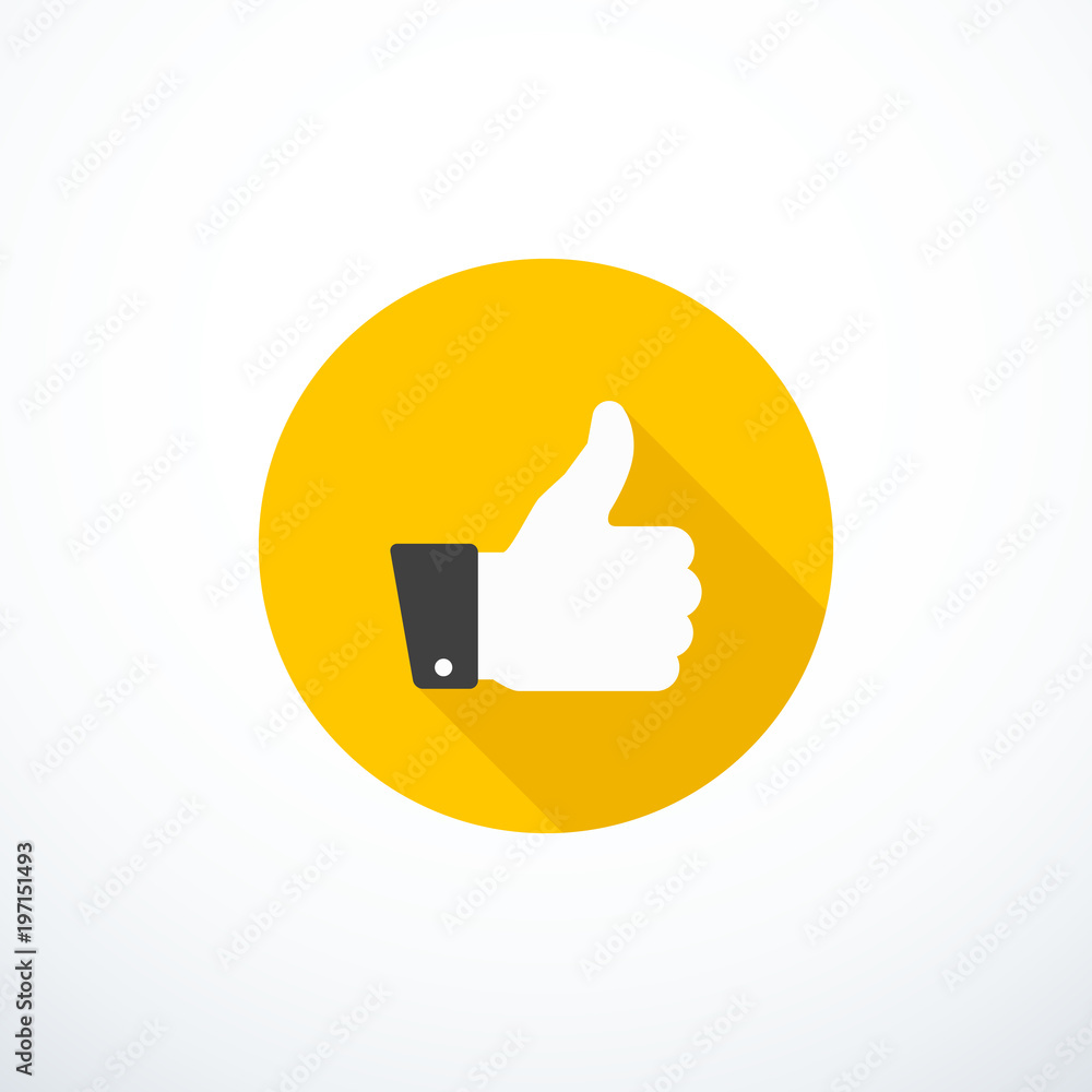 Vector thumbs up icon. Like ikon Vector thumbs up icon. Like ikon