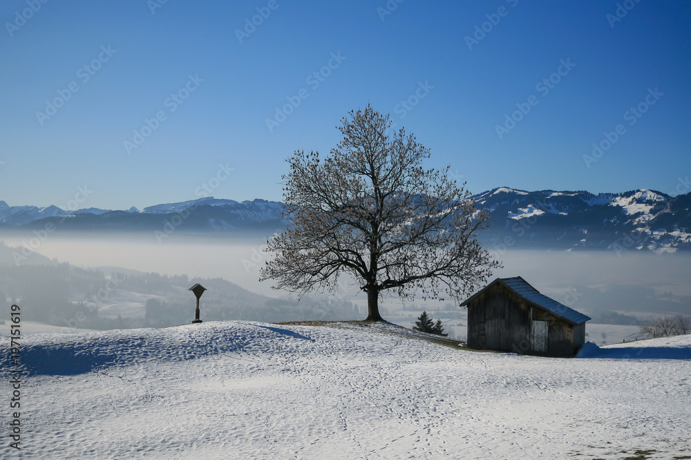 Winter im Oberallgäu, Deutschland