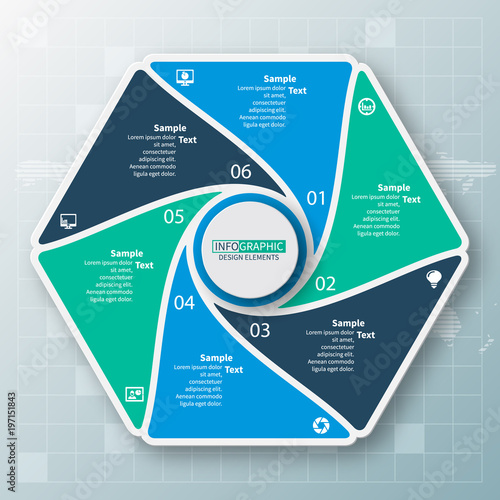 Abstract 3D Paper Infographics