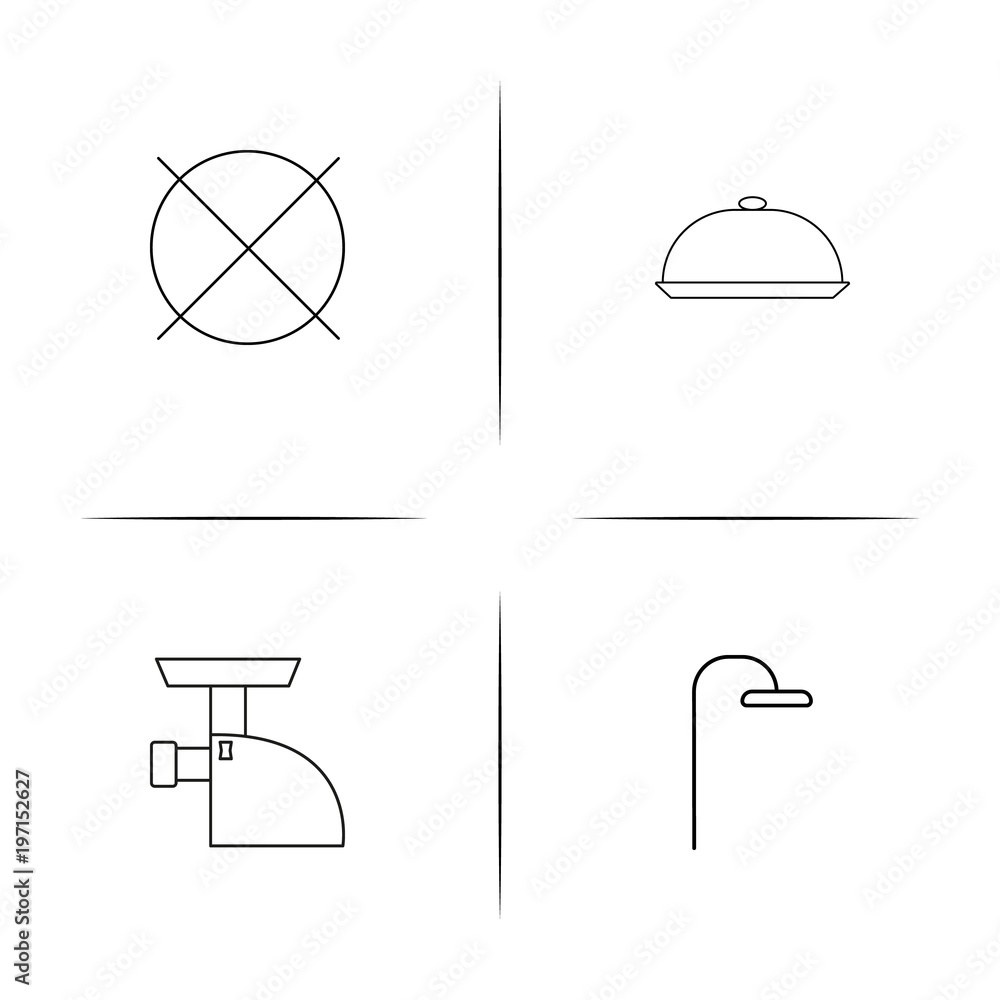 Home Appliances And Equipment simple linear icon set.Simple outline icons Home Appliances And Equipment simple linear icon set.Simple outline icons