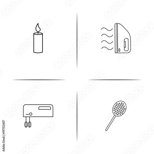Home Appliances And Equipment simple linear icon set.Simple outline icons