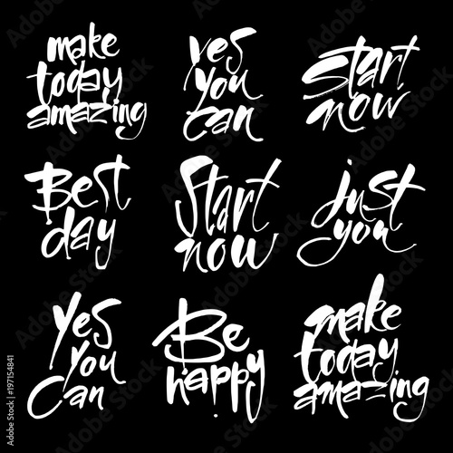 Motivational lettering positive message