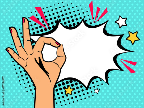 Comic ok hand sign