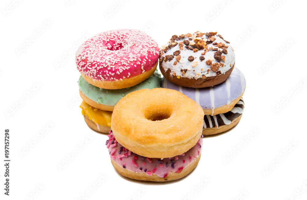 donuts in colored glaze