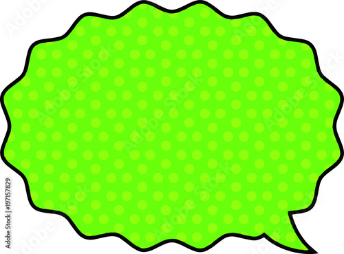 Cartoon's color dot speech balloon 14