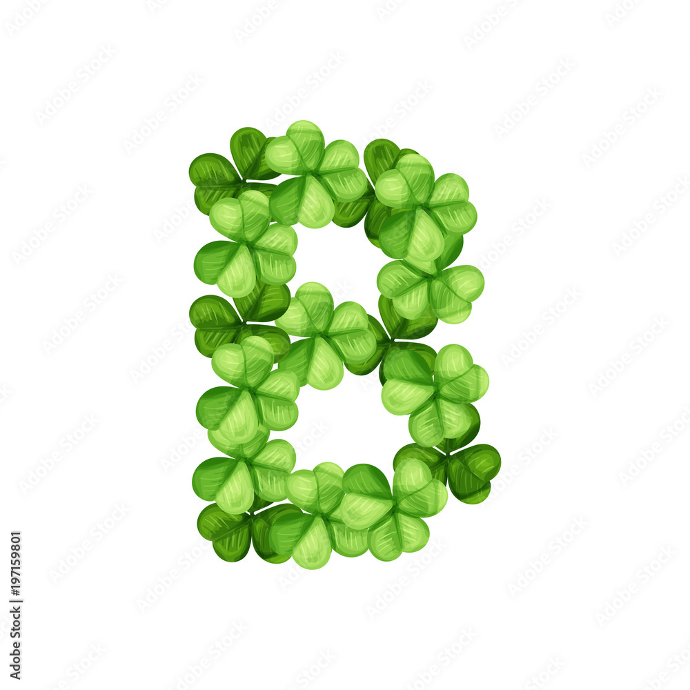 Letter B clover ornament Letter B clover ornament