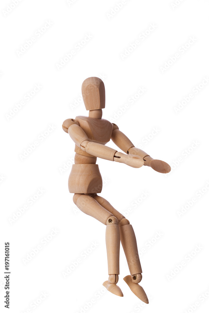 Wooden man mannequin on isolated white background Wooden man mannequin on isolated white background