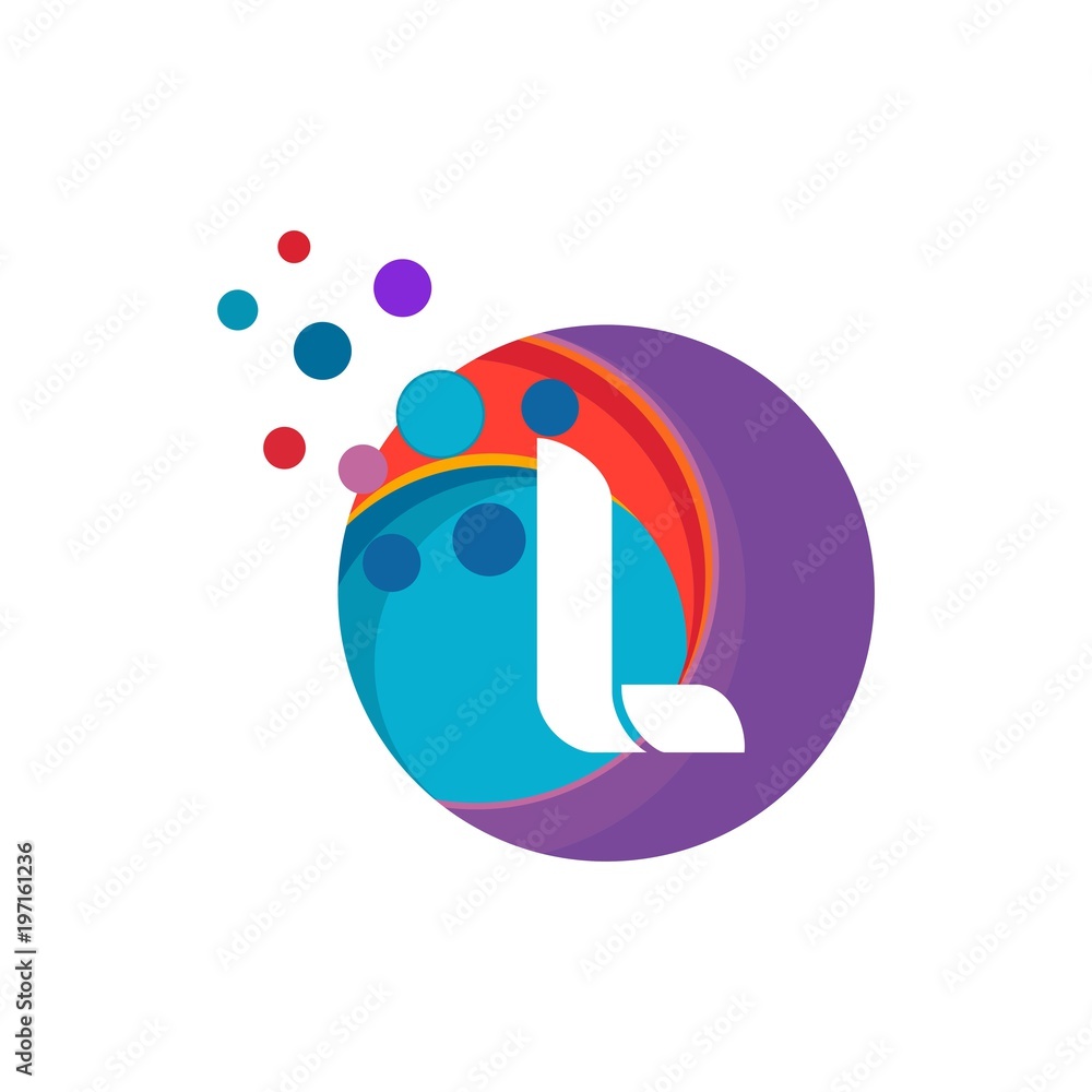Initial Letter L Digital Logo Design Template Initial Letter L Digital Logo Design Template