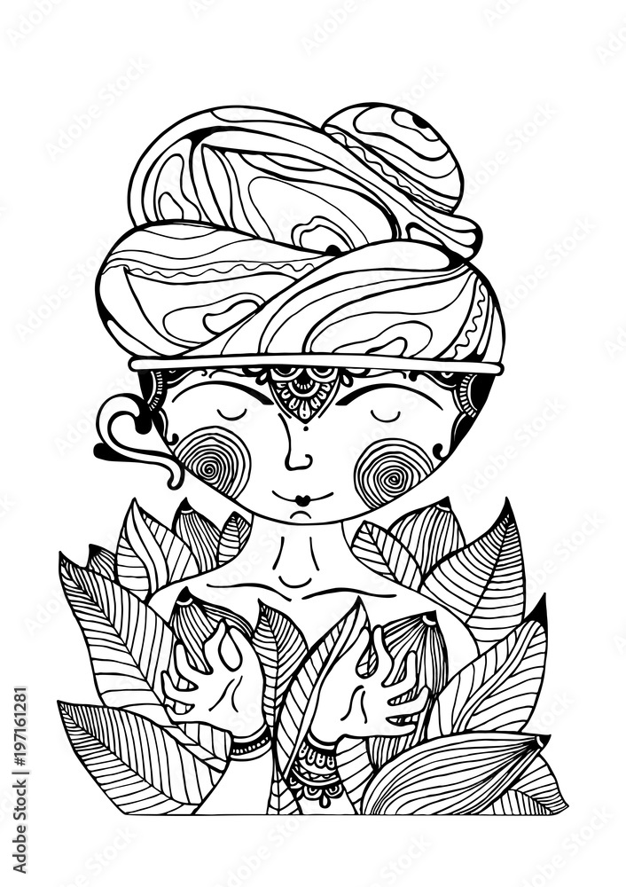 Obraz premium meditating girl