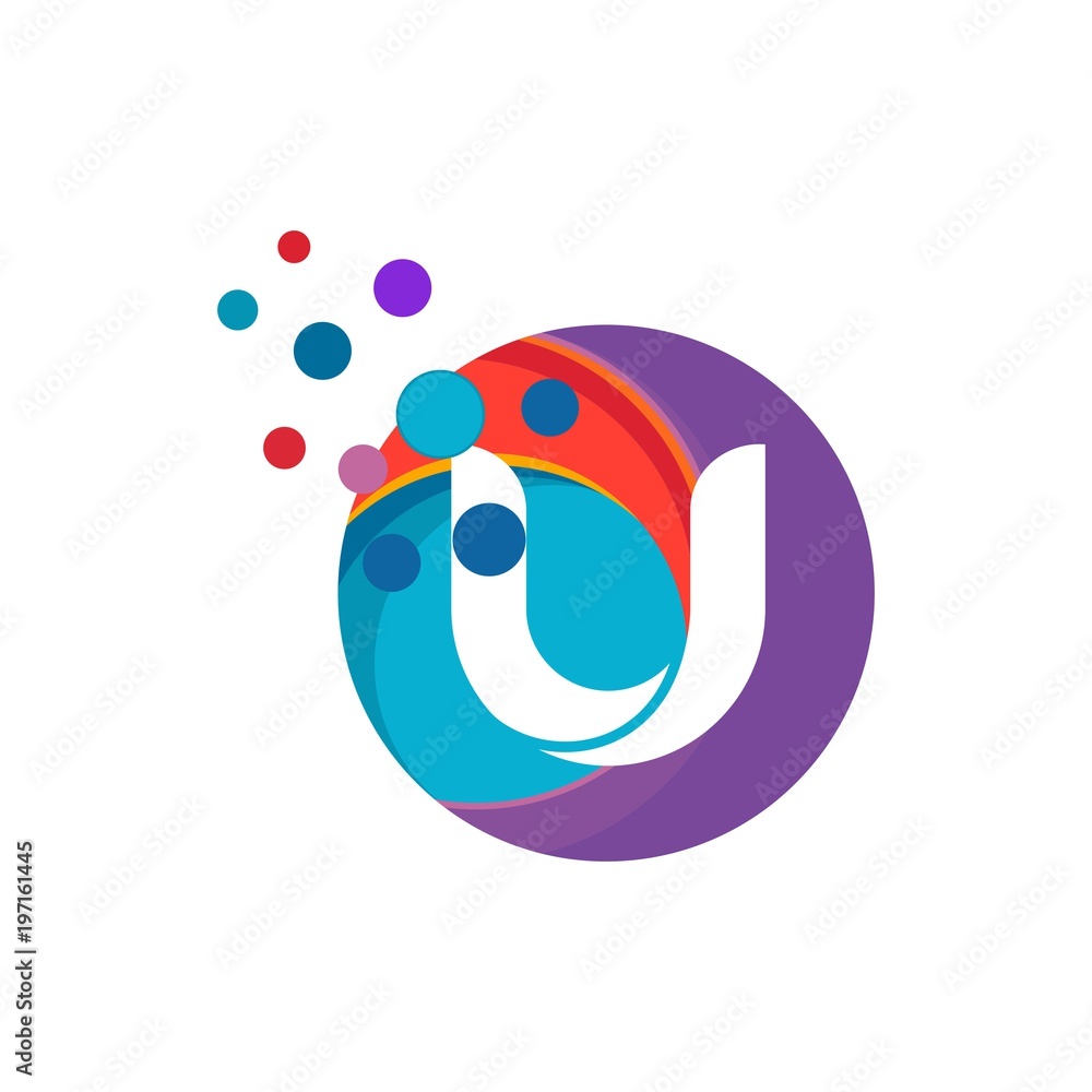 Initial Letter U Digital Logo Design Template Initial Letter U Digital Logo Design Template