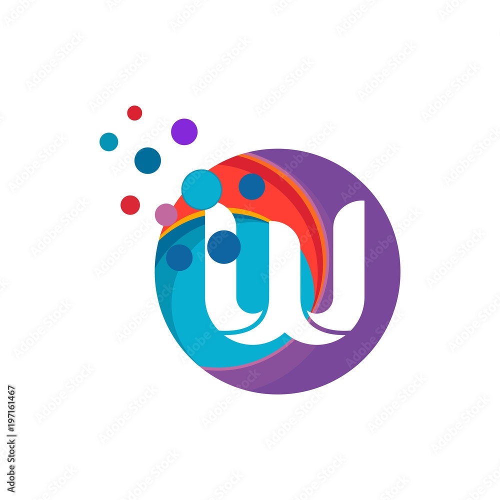 Initial Letter W Digital Logo Design Template Initial Letter W Digital Logo Design Template