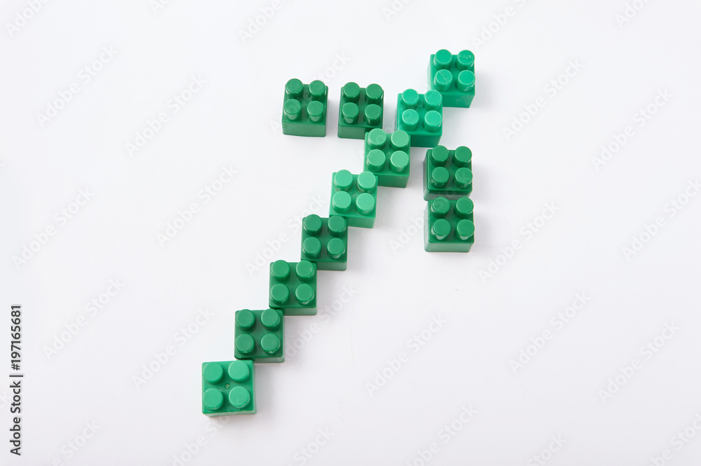 figures from a colored cubes designer on a white background figures from a colored cubes designer on a white background