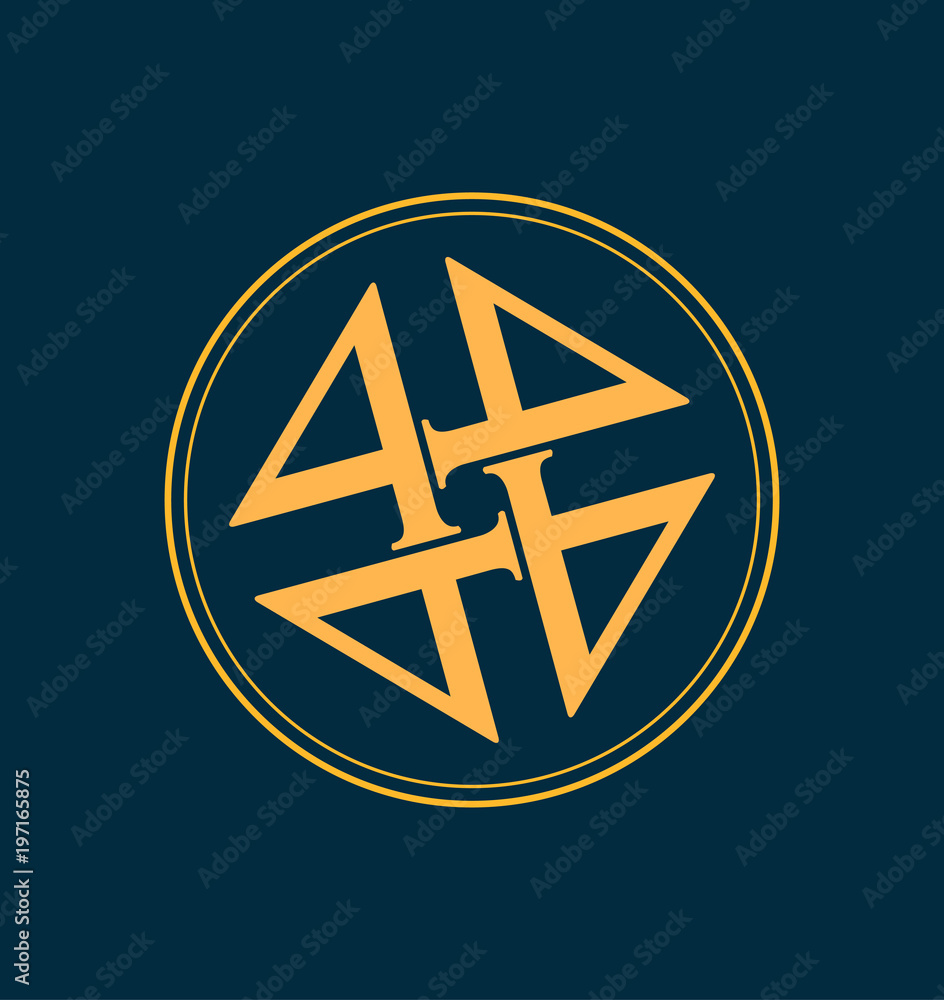 classic and retro symmetrical style initial monogram logo classic and retro symmetrical style initial monogram logo