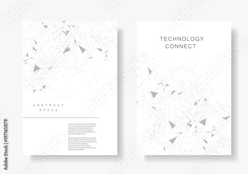 Cover brochure or book with abstract pattern of connected points and lines