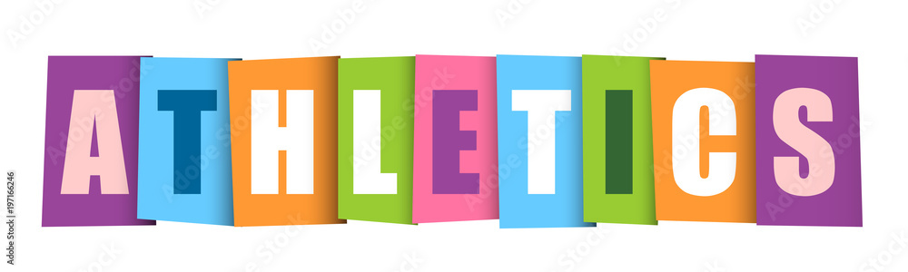 ATHLETICS COLOURFUL LETTERS ICON ATHLETICS COLOURFUL LETTERS ICON