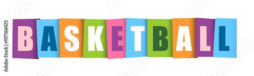 BASKETBALL COLOURFUL LETTERS ICON