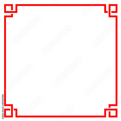 chinese pattern frame, vector illustration