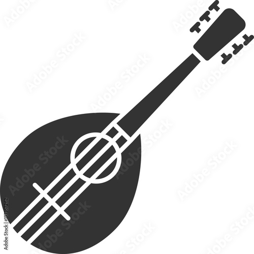 Mandolin glyph icon