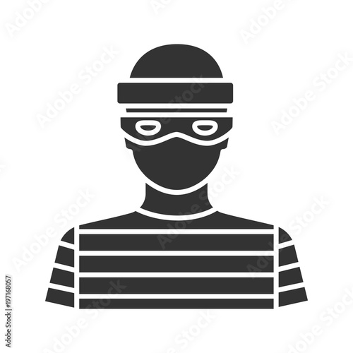 Robber glyph icon