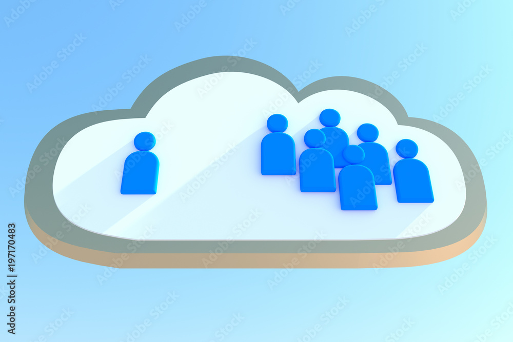 Cloud Network Concept Isolated Cloud Network Concept Isolated