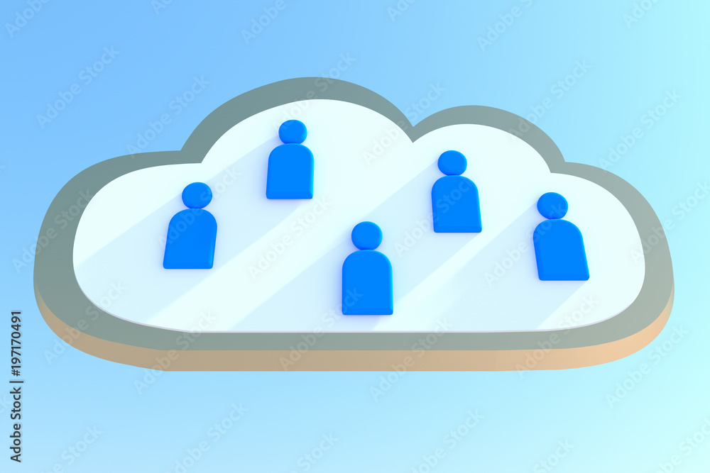 Cloud Network Concept Isolated Cloud Network Concept Isolated
