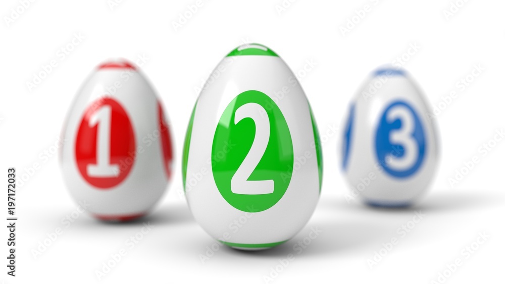 easter egg painted as lottery ball. 3d illustration easter egg painted as lottery ball. 3d illustration