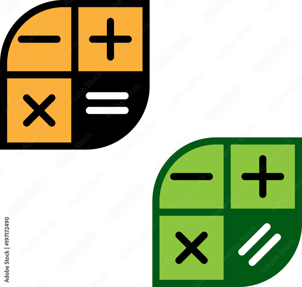 Obraz premium Calculator Icon, Calculator Keypad Sign