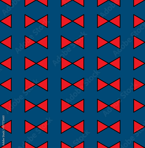 Red Ribbon on Indigo Blue S...