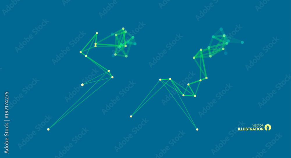 3d connection structure. Futuristic technology style. Vector illustration for science, chemistry or education. 3d connection structure. Futuristic technology style. Vector illustration for science, chemistry or education.