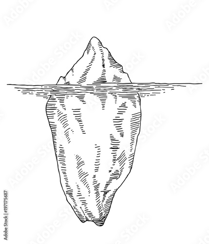 iceberg hand drawn