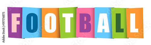 FOOTBALL COLOURFUL LETTERS ICON