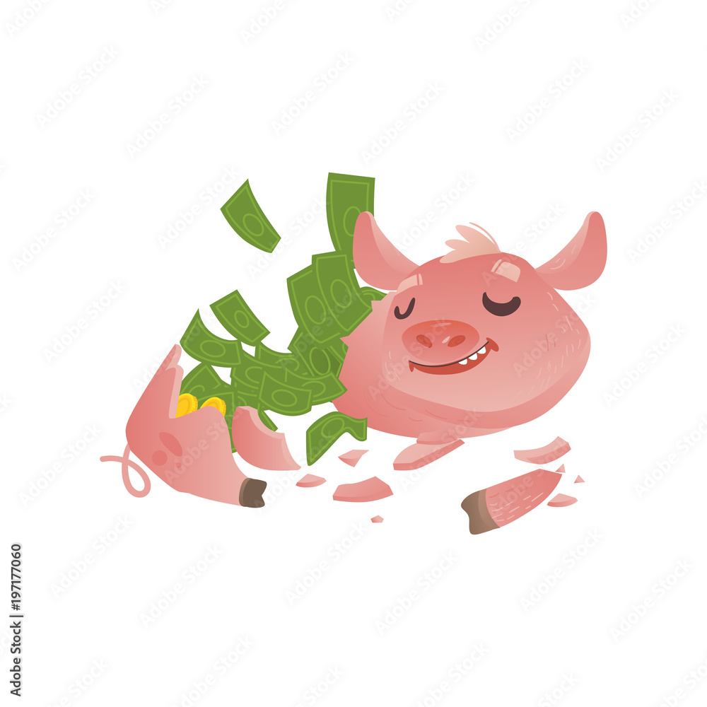 Pig Breaking Pig Piggy Box