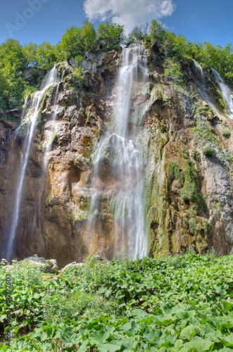 The bigest waterfall Veliki Slap at Plitvice Lakes