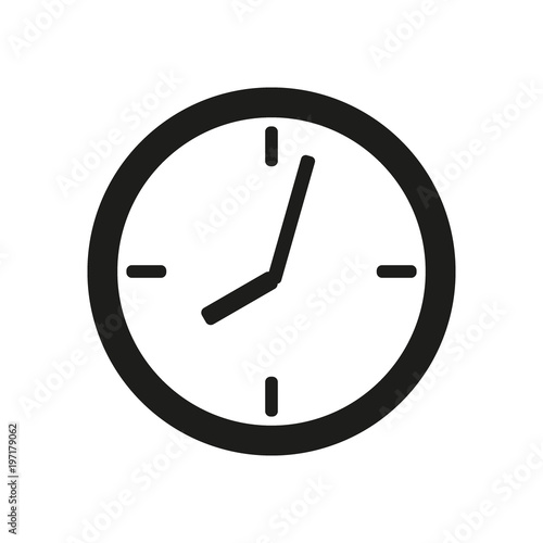 clock face icon on white background 