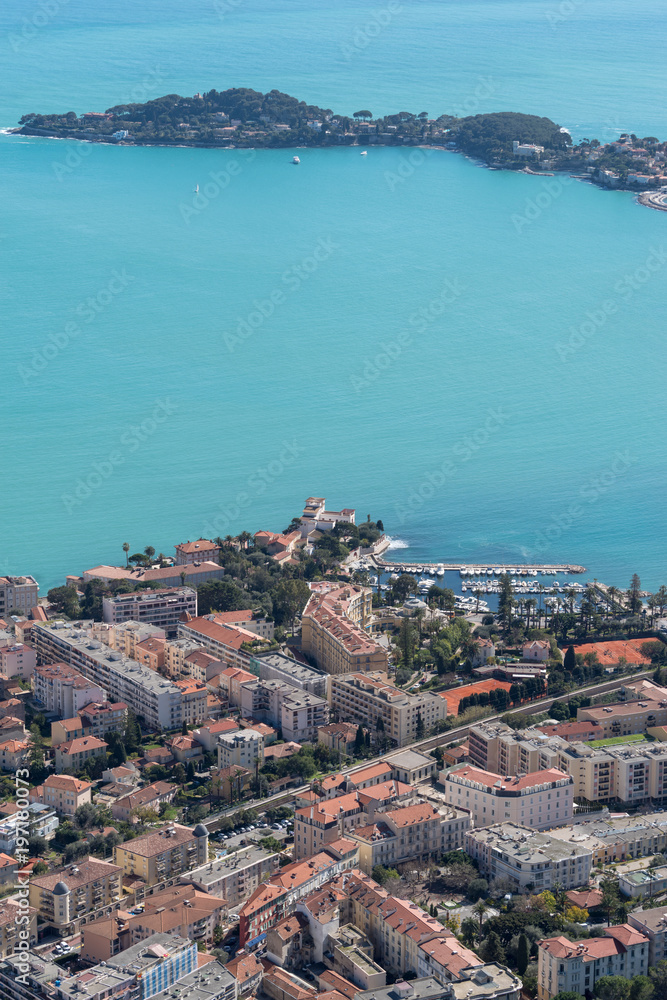 French Riviera. Cape Ferrat viewed from the Plateau Saint-Michel