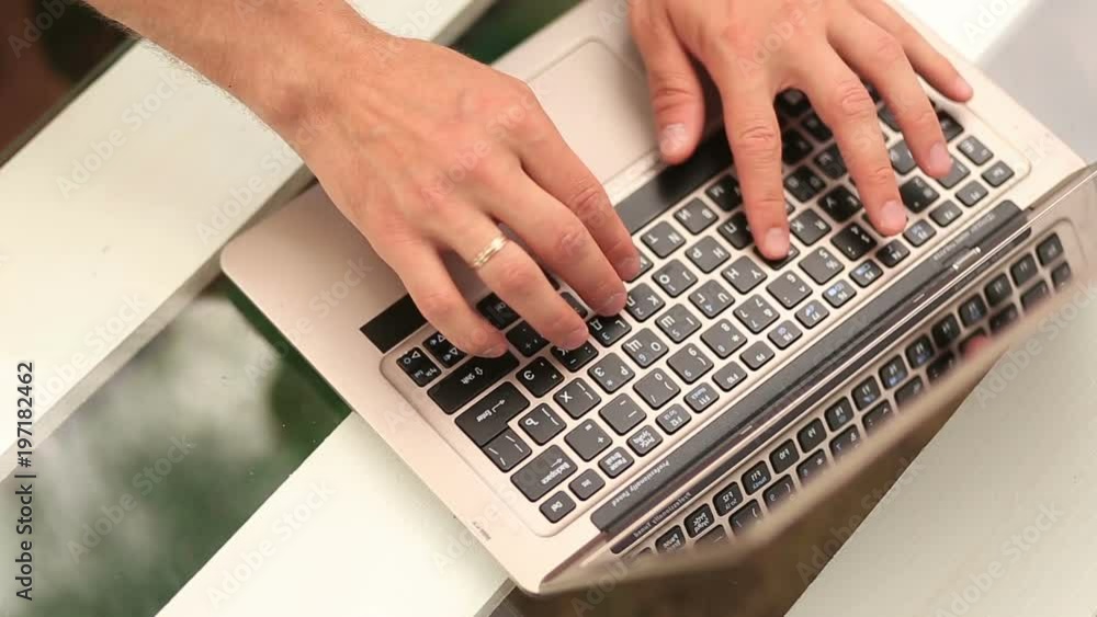Man Working On Laptop