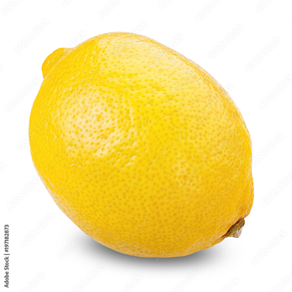 Fresh ripe lemons isolated on white background Fresh ripe lemons isolated on white background