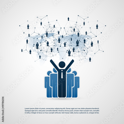 Networks - Online Business Connections - Social Media Concept Design