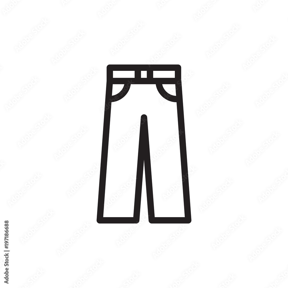 jeans, trousers outlined vector icon. Modern simple isolated sign. Pixel perfect vector illustration for logo, website, mobile app and other designs jeans, trousers outlined vector icon. Modern simple isolated sign. Pixel perfect vector illustration for logo, website, mobile app and other designs