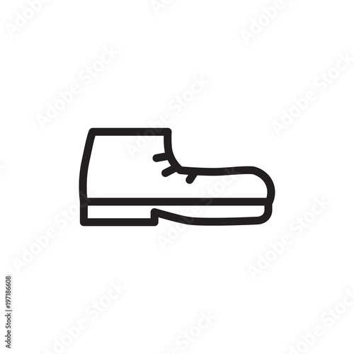 shoe, boot outlined vector icon. Modern simple isolated sign. Pixel perfect vector  illustration for logo, website, mobile app and other designs © djvectors