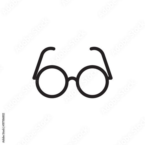 circle sunglasses outlined vector icon. Modern simple isolated sign. Pixel perfect vector  illustration for logo, website, mobile app and other designs