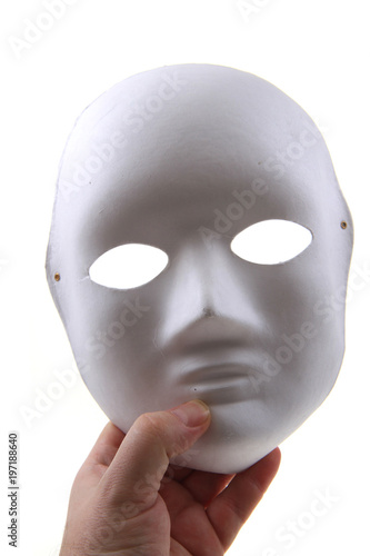 white paper mask isolated