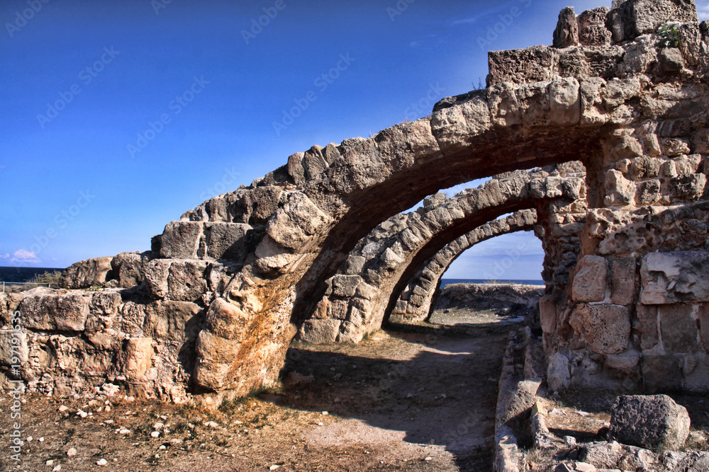 Significant historical ruins of Salamis, northern Cyprus