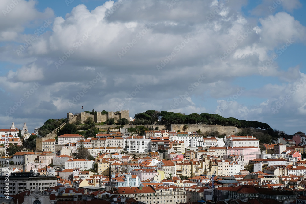 Castelo de São Jorge. Vista de Lisboa. Portugal