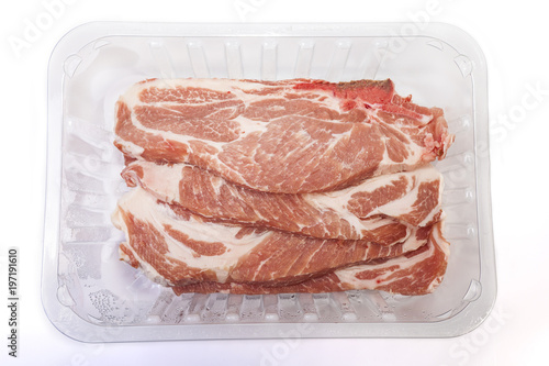 Middle rib chops of pork