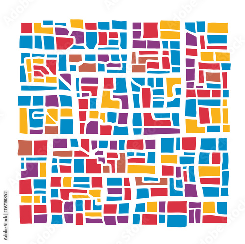 Abstract multicolor city