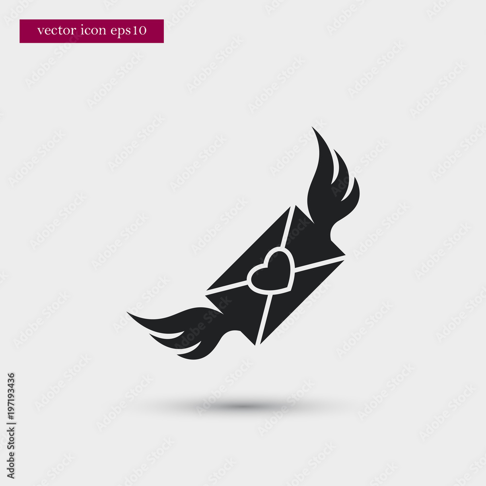 Letter icon. Simple romance element illustration. Valentine symbol design from love collection. Can be used in web and mobile. Letter icon. Simple romance element illustration. Valentine symbol design from love collection. Can be used in web and mobile.