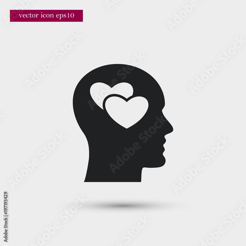 User icon. Simple romance element illustration. Valentine symbol design from love collection. Can be used in web and mobile. © Belashova